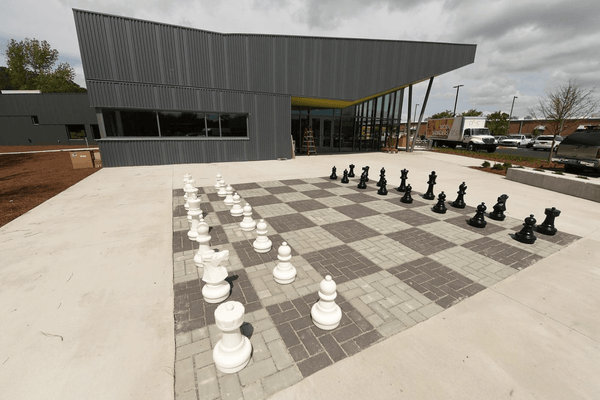 New Pine Valley Library Installs Giant Chess Set