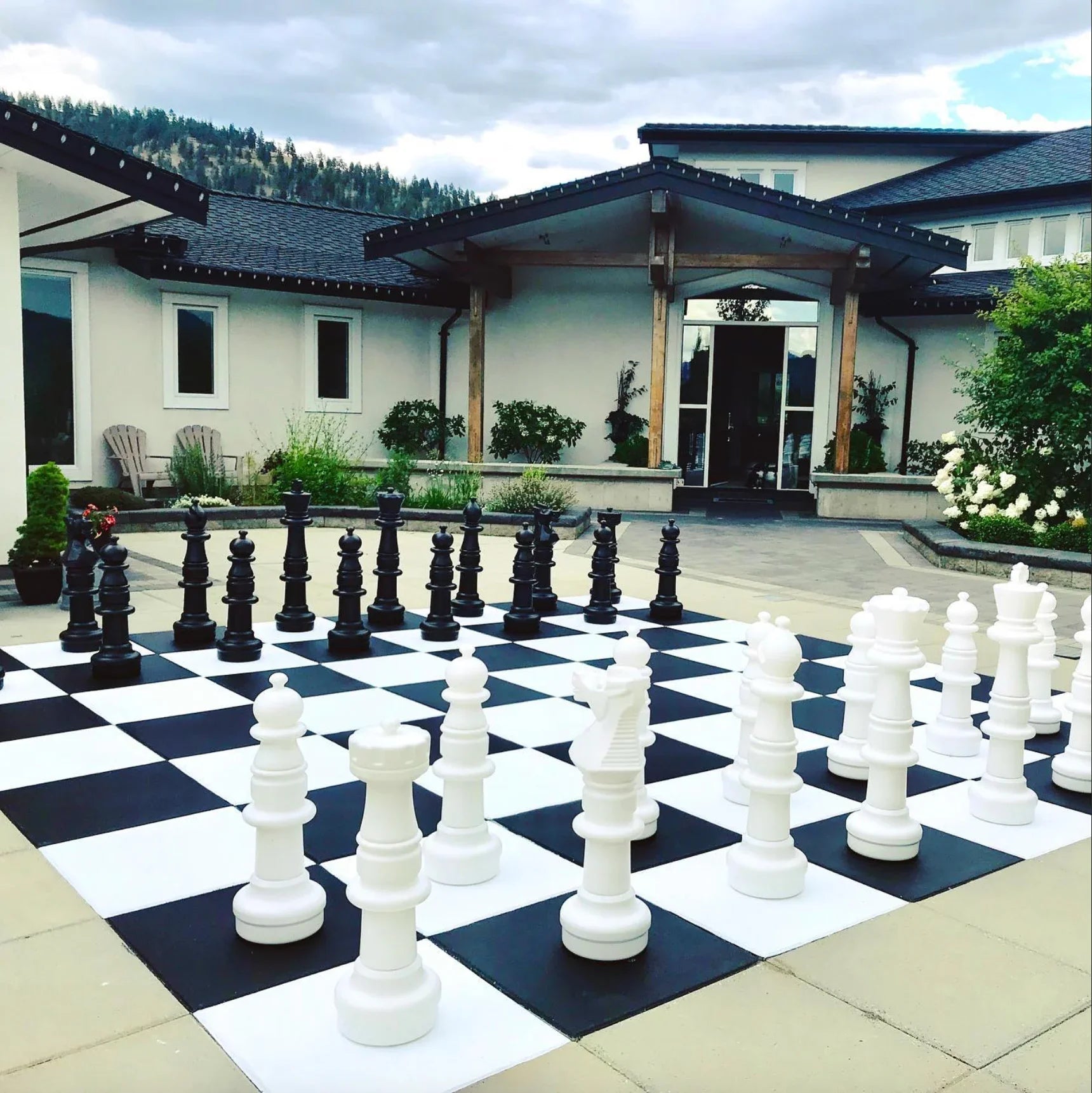 giant chess set games for backyard bbq patio courtyard