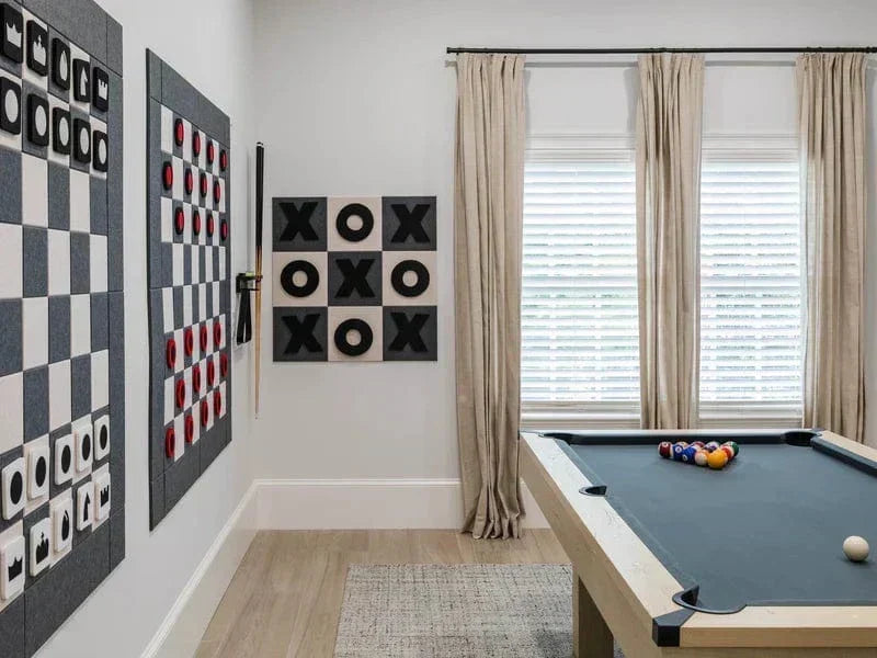 Photo of fun indoor activities for adults with wall games and a pool table