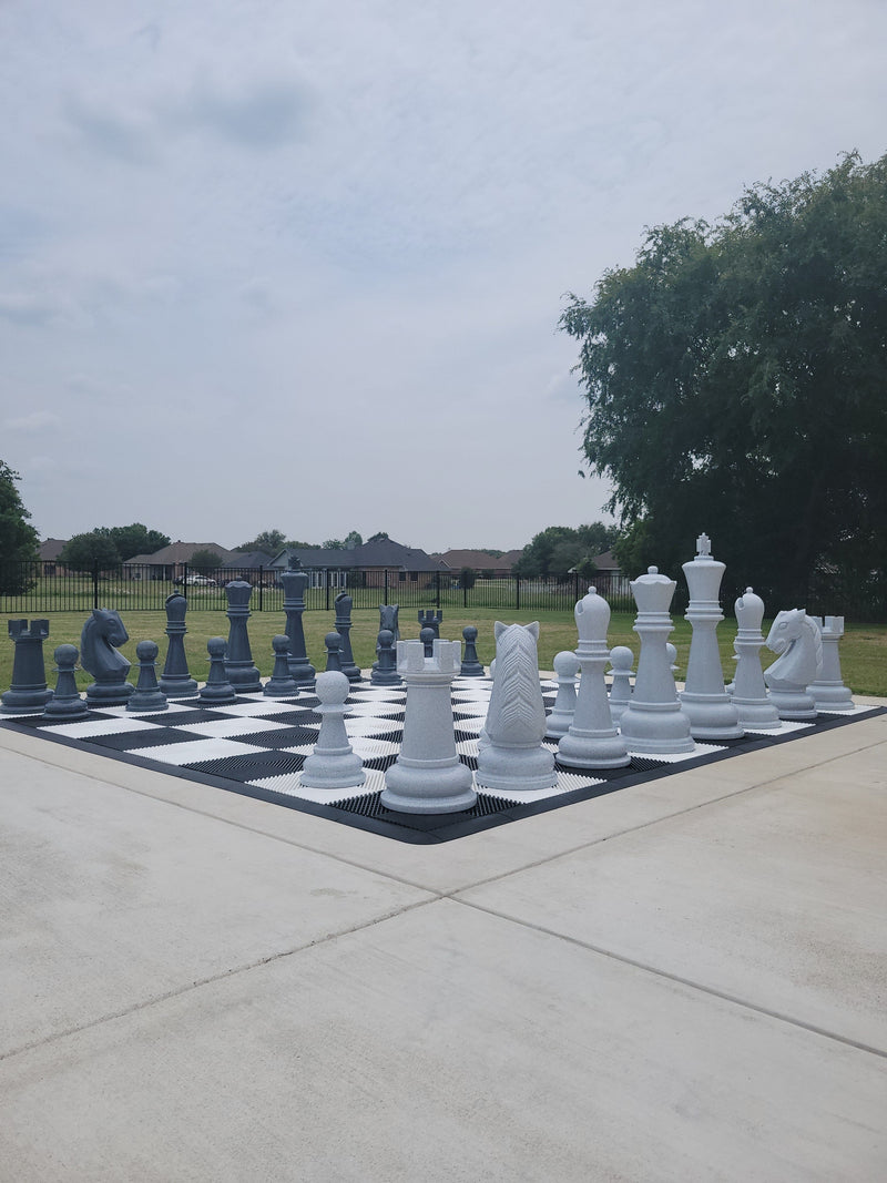 MegaChess 26-Inch Perfect Chess Set - Stone Gray Edition |  | MegaChess.com