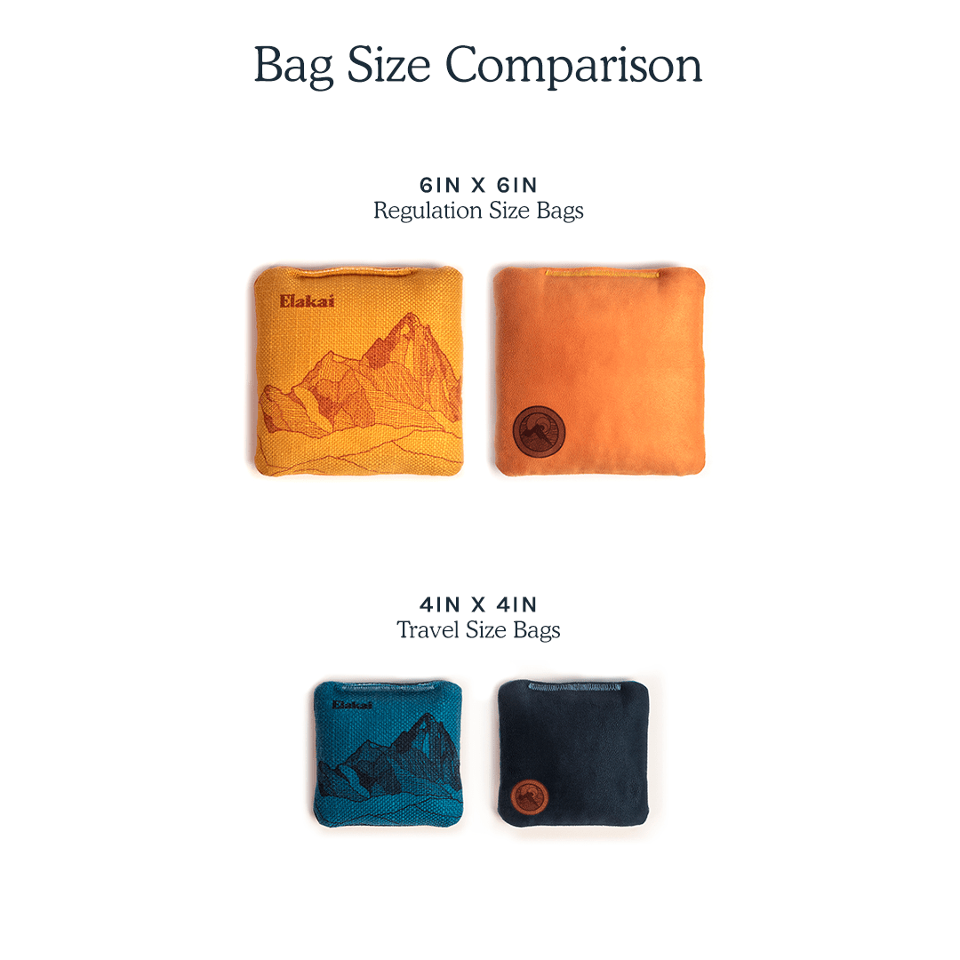 Elakai Outdoor Cornhole Bags 6-in Herringbone Cornhole Bags | Premium All-Weather Collection