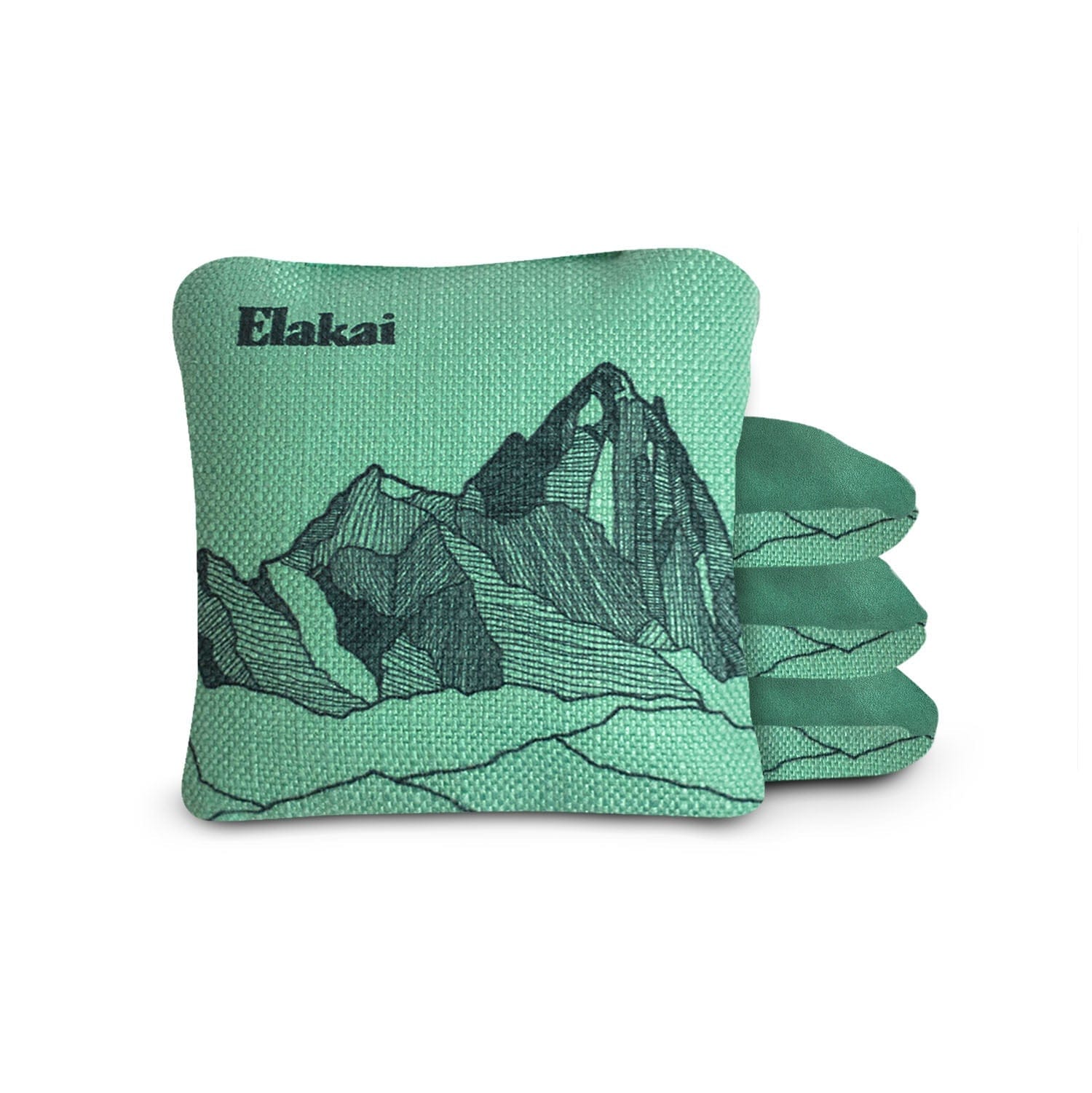 Elakai Outdoor Cornhole Bags Aquamarine Teal 6-in Dual-Sided Cornhole Bags | Mt. Elakai Design Collection