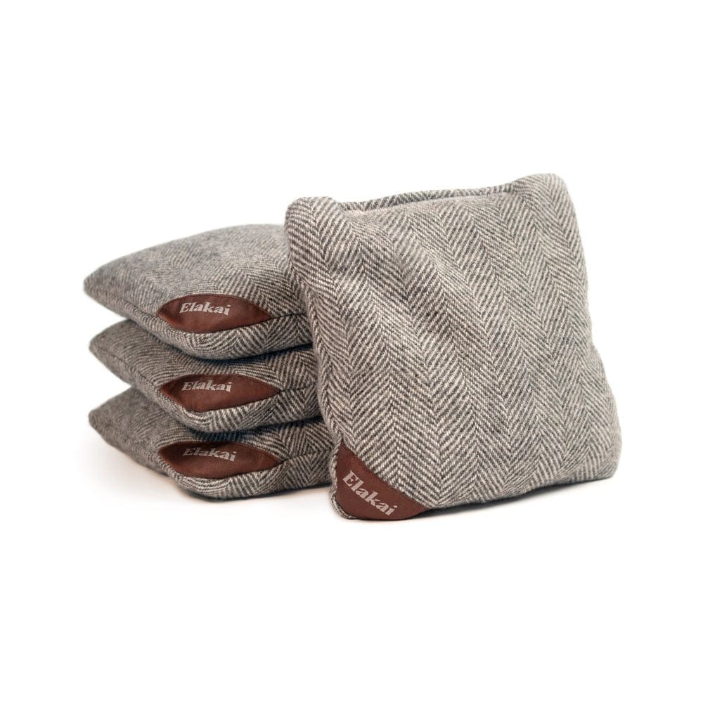 Elakai Outdoor Cornhole Bags Gray Dove 6-in Herringbone Cornhole Bags | Premium All-Weather Collection