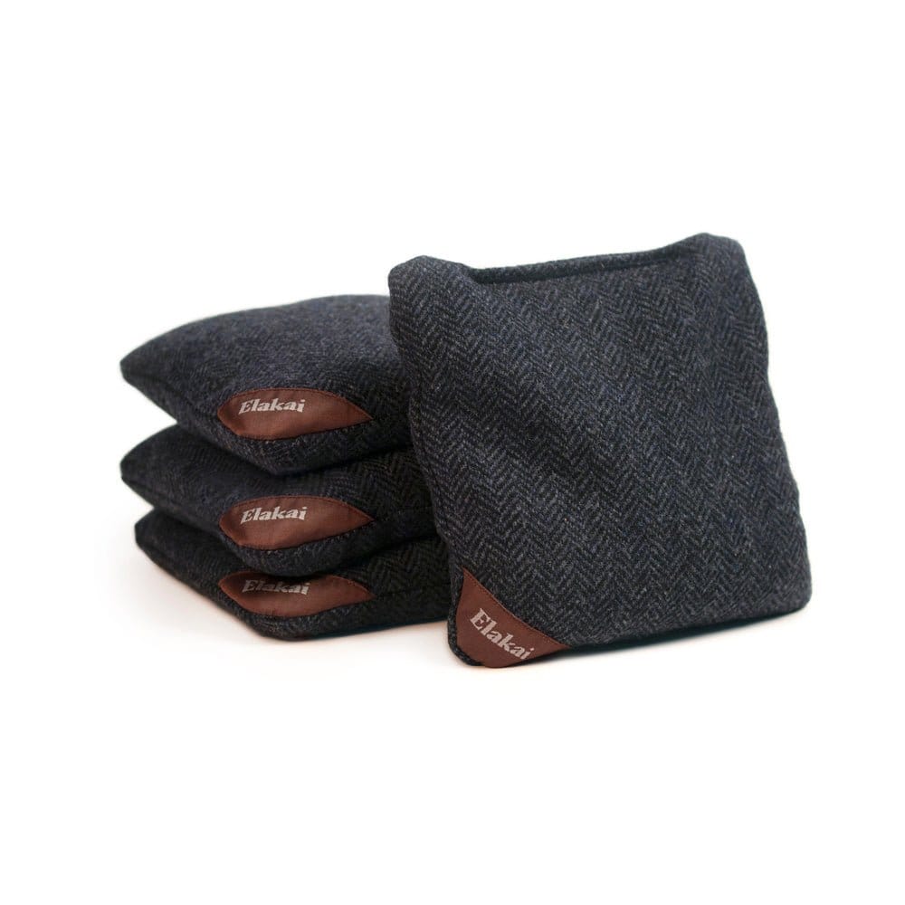Elakai Outdoor Cornhole Bags Midnight Navy 6-in Herringbone Cornhole Bags | Premium All-Weather Collection