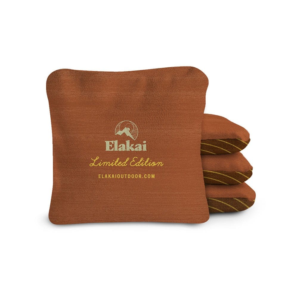 Elakai Outdoor Cornhole Bags Rust 6-in Dual-Sided Cornhole Bags | Tree Rings Collection