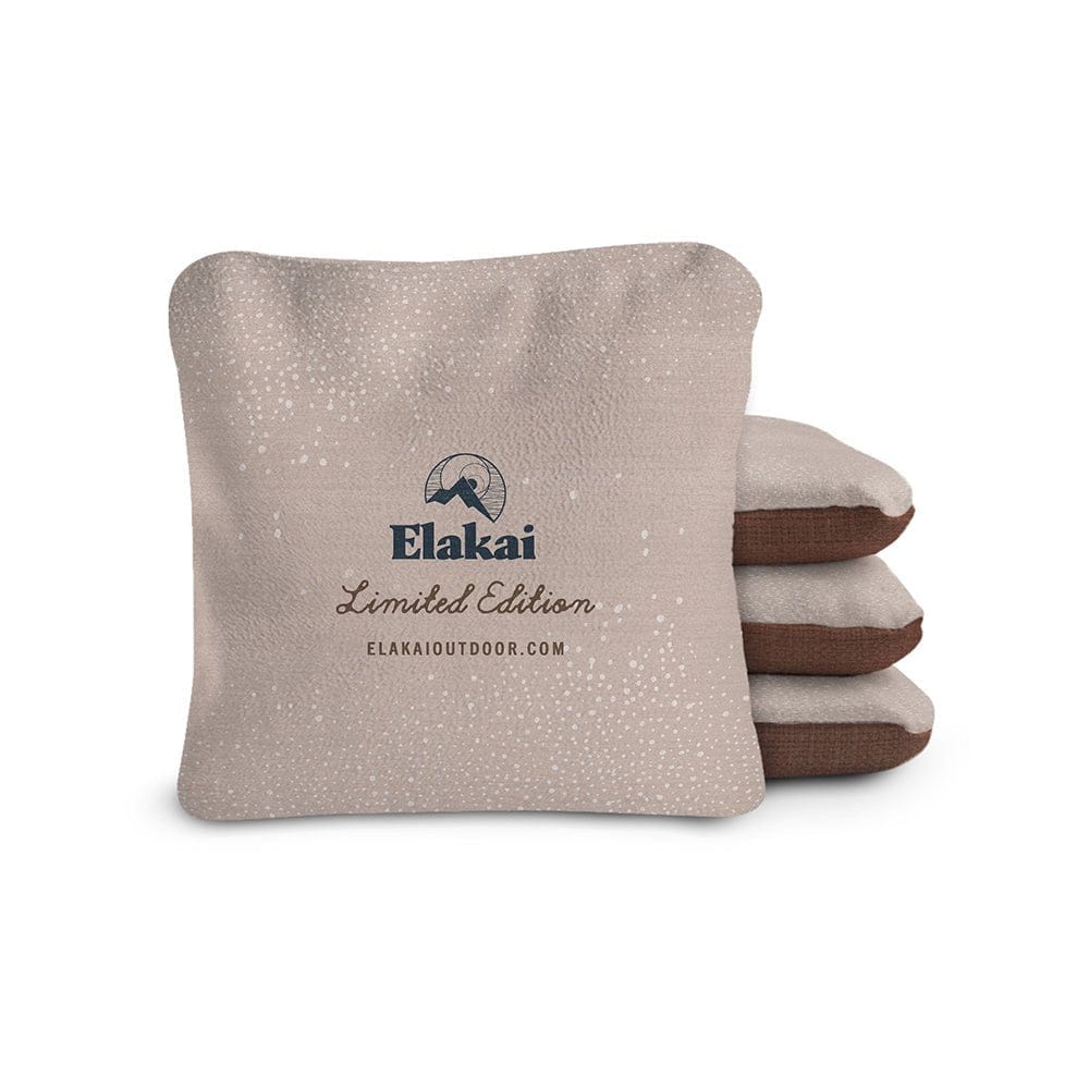Elakai Outdoor Cornhole Bags Tan 6-in Dual-Sided Cornhole Bags | Dune Collection
