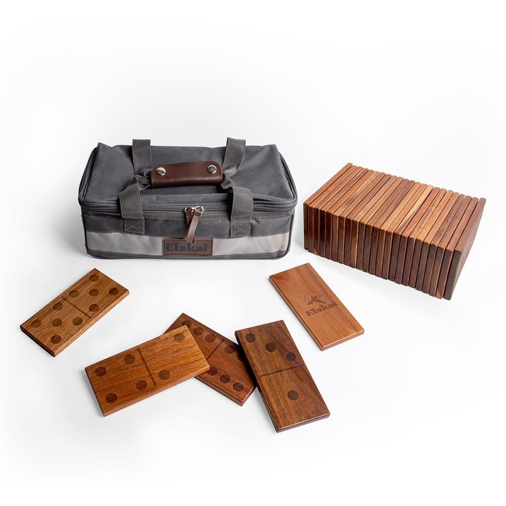 Elakai Outdoor Dominoes Giant Wood Dominoes