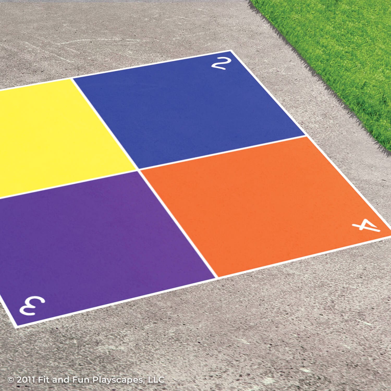 Fit and Fun Playscapes LLC Reusable Stencils Four Square/Box Ball Reusable Playground Stencil Large - Collective