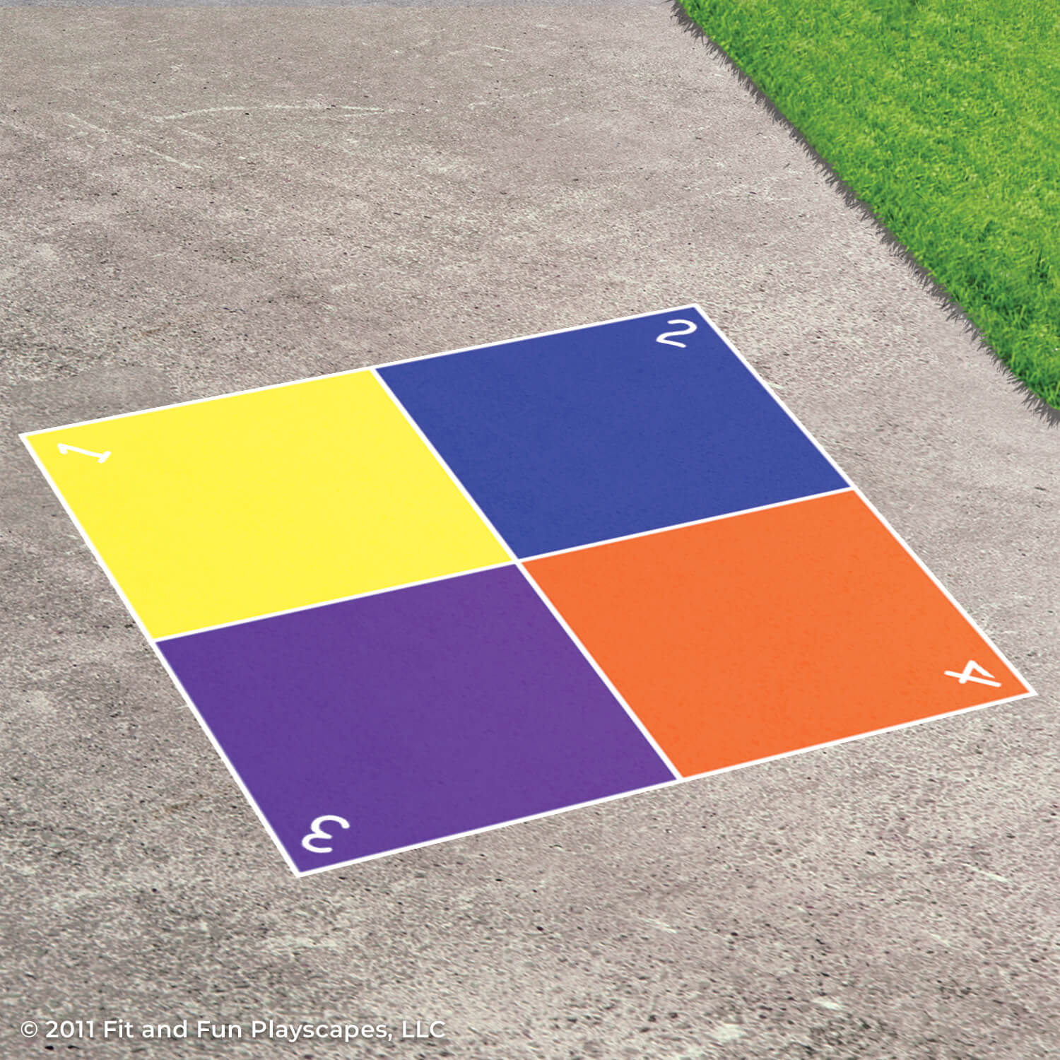 Fit and Fun Playscapes LLC Reusable Stencils Four Square/Box Ball Reusable Playground Stencil Small - Collective