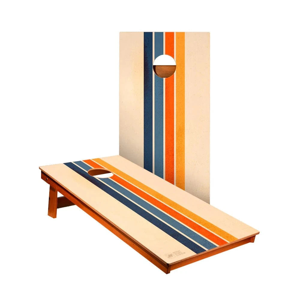 MegaChess Vintage Striped Cornhole Boards - ACA Backyard Series | LawnGames