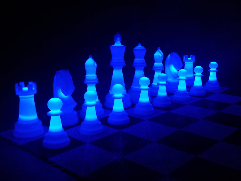 MegaChess 26 Inch Perfect LED Giant Chess Set - Option 2 - Night Time Only Set |  | MegaChess.com