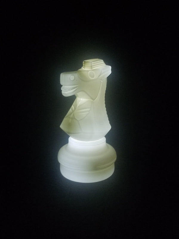 MegaChess 18 Inch LED Knight Individual Plastic Chess Piece -White |  | MegaChess.com