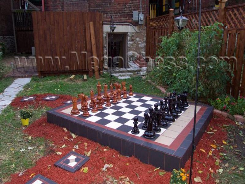 MegaChess 16 Inch Teak Giant Chess Set |  | MegaChess.com