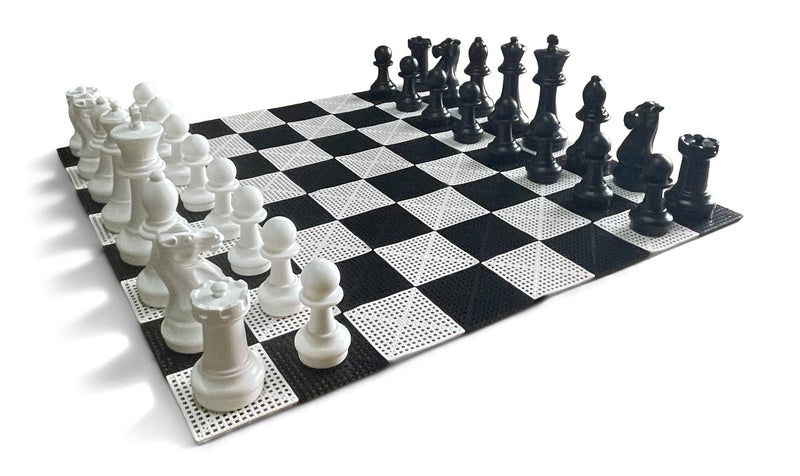 MegaChess 12 Inch Plastic Giant Chess Set With Commercial Grade Roll-up Chessboard |  | MegaChess.com
