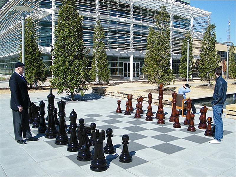 MegaChess 48-Inch Teak Giant Chess Set |  | MegaChess.com