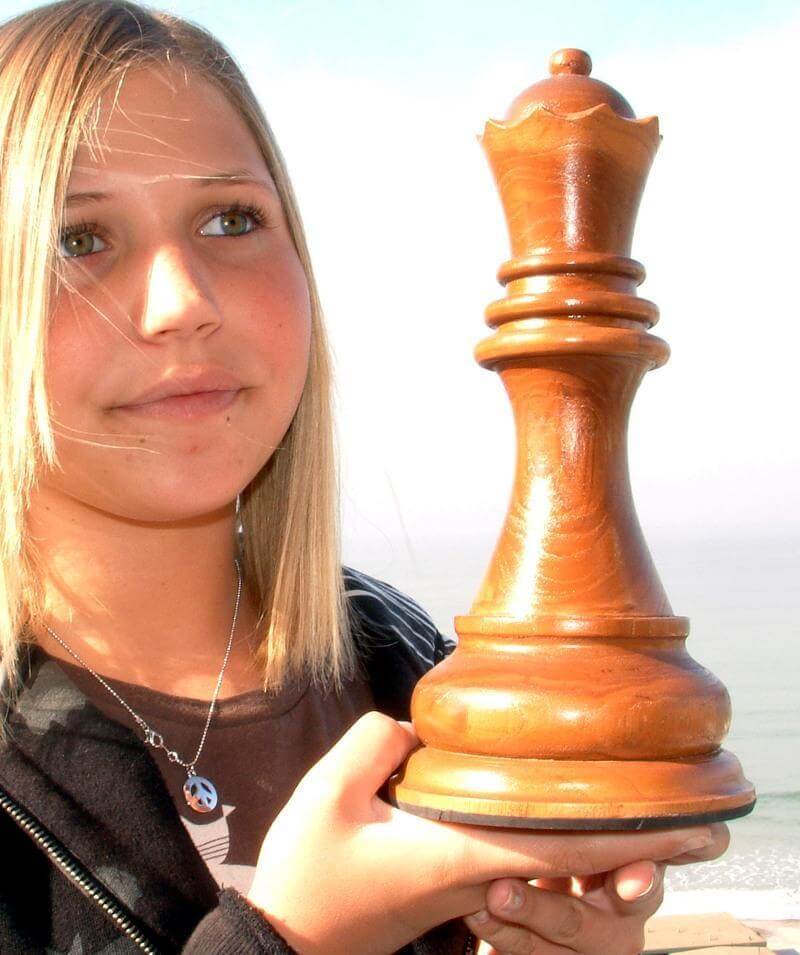 MegaChess 10 Inch Light Teak Queen Giant Chess Piece | | MegaChess.com