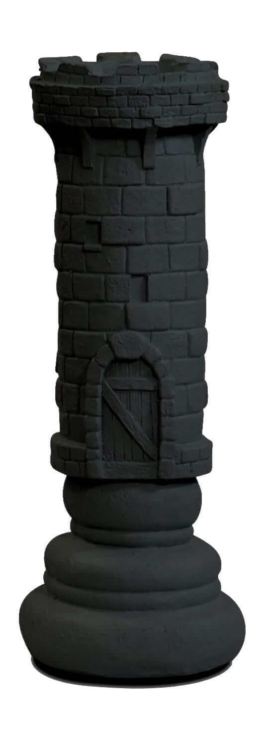 MegaChess 14 Inch Dark Fiberglass Medieval Rook Giant Chess Piece | | MegaChess.com