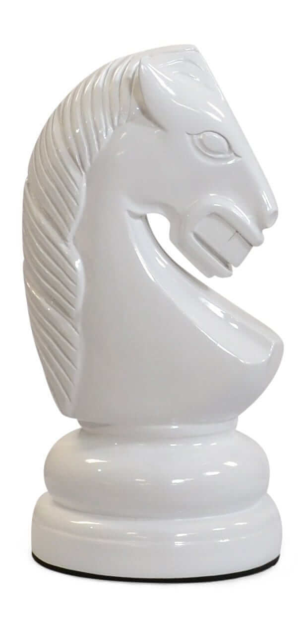 MegaChess 16 Inch White Fiberglass Knight Giant Chess Piece | | MegaChess.com