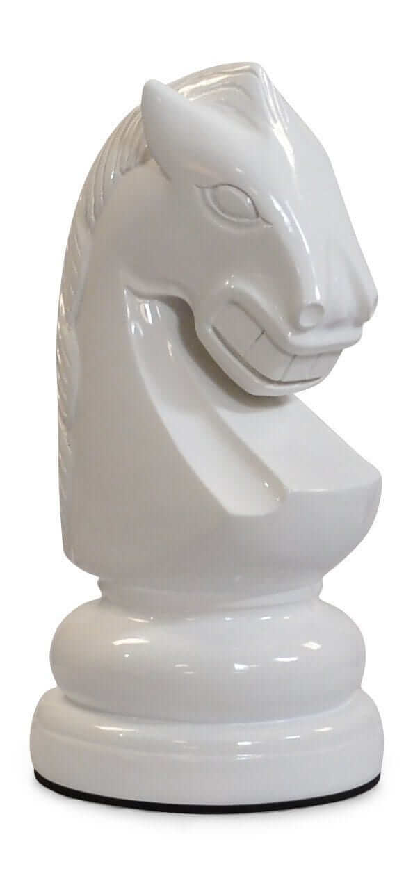 MegaChess 16 Inch White Fiberglass Knight Giant Chess Piece | | MegaChess.com