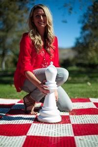 MegaChess 18 Inch White Fiberglass Bishop Giant Chess Piece | | MegaChess.com