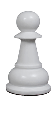 MegaChess 20 Inch White Fiberglass Pawn Giant Chess Piece | | MegaChess.com