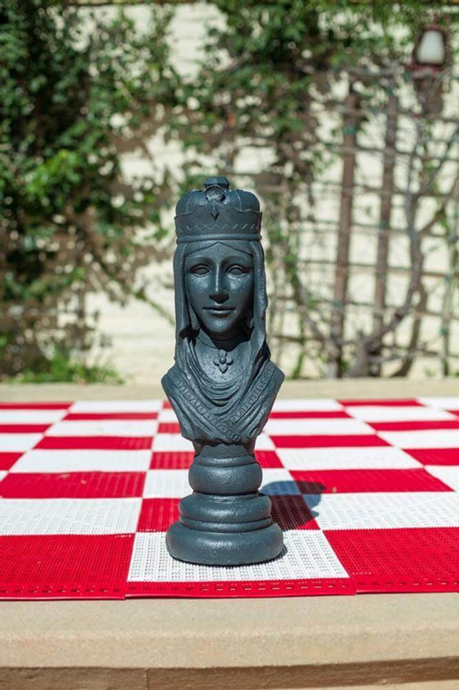 MegaChess 22 Inch Dark Fiberglass Medieval Queen Giant Chess Piece | | MegaChess.com