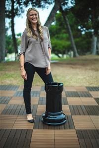 MegaChess 23 Inch Black Fiberglass Rook Giant Chess Piece | | MegaChess.com