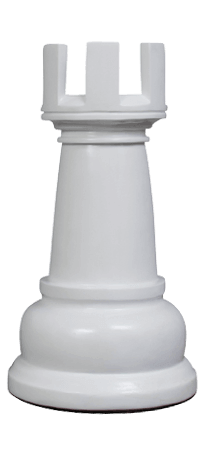 MegaChess 23 Inch White Fiberglass Rook Giant Chess Piece | | MegaChess.com