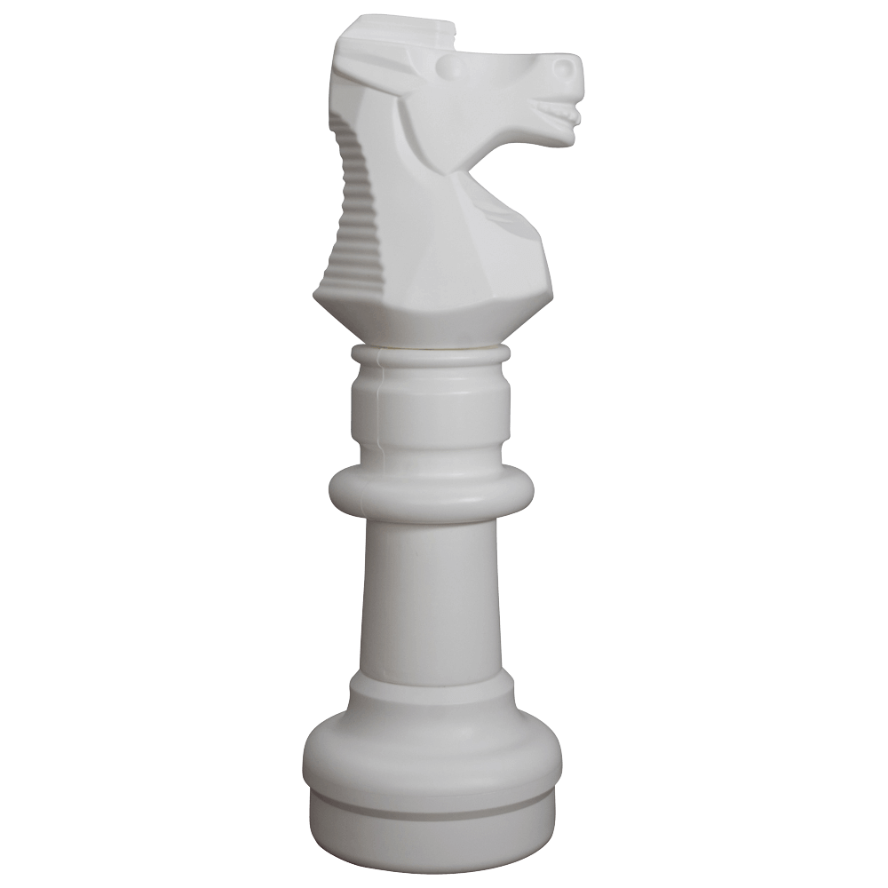 Mega Chess Buy Individual Chess Pieces MegaChess 30 Inch White Plastic Knight Giant Chess Piece