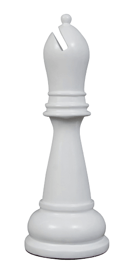 MegaChess 34 Inch White Fiberglass Bishop Giant Chess Piece | | MegaChess.com