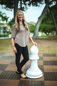 MegaChess 34 Inch White Fiberglass Bishop Giant Chess Piece | | MegaChess.com