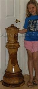 MegaChess 36 Inch Light Teak Queen Giant Chess Piece | | MegaChess.com