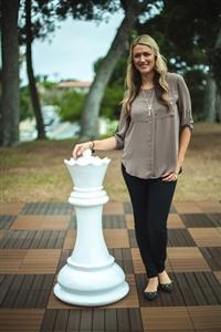 MegaChess 39 Inch White Fiberglass Queen Giant Chess Piece | | MegaChess.com
