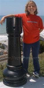 MegaChess 42 Inch Black Fiberglass Rook Giant Chess Piece | | MegaChess.com