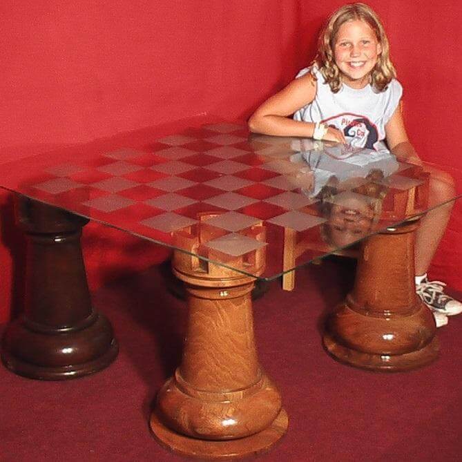 MegaChess 36 Inch Etched Glass Giant Chess Board | | MegaChess.com