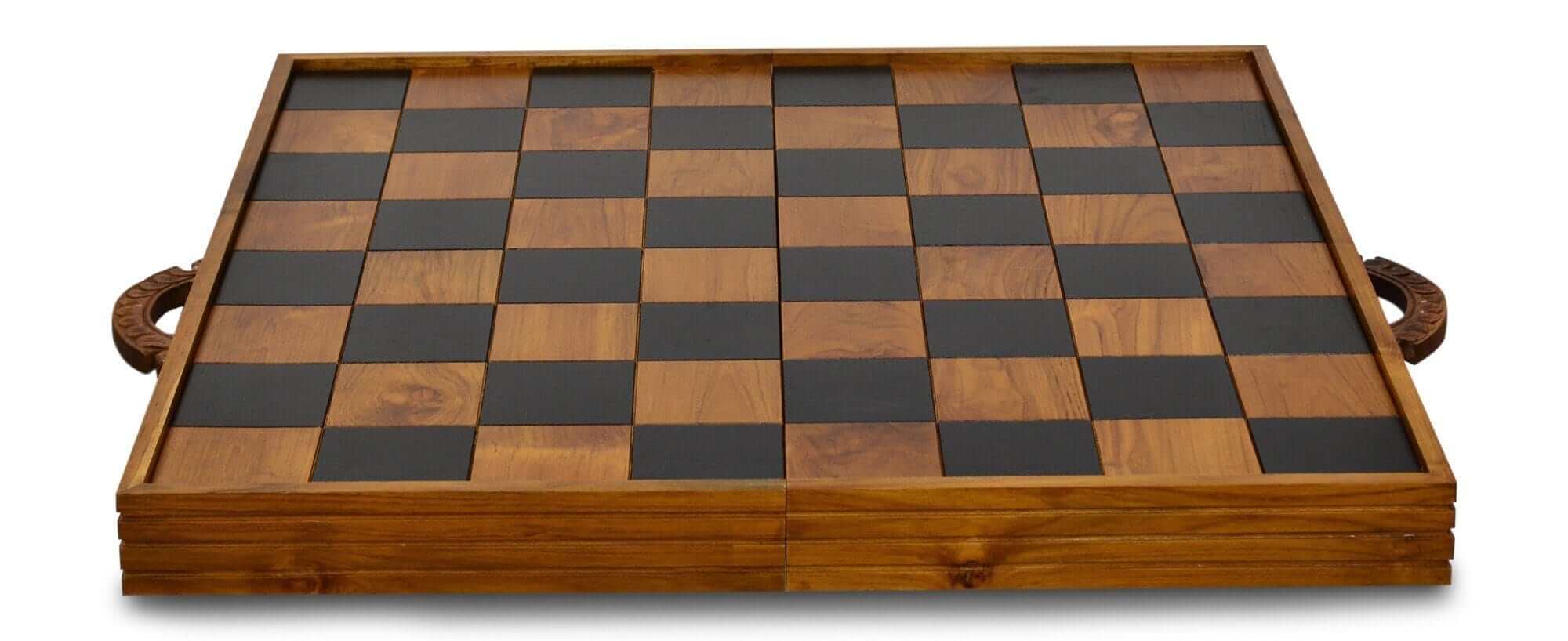 MegaChess MegaBox Teak Giant Chess Board With 4 Inch Squares - 2' 10" x 2' 10" | | MegaChess.com