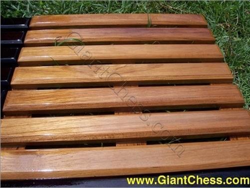 Slotted Teak Chess Board with 6" Squares | | MegaChess.com