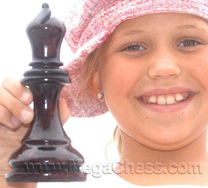 MegaChess 6 Inch Dark Teak Bishop Giant Chess Piece |  | MegaChess.com