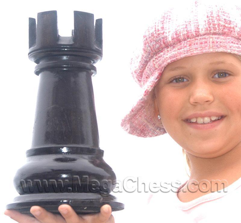 MegaChess 10 Inch Dark Teak Rook Giant Chess Piece |  | MegaChess.com