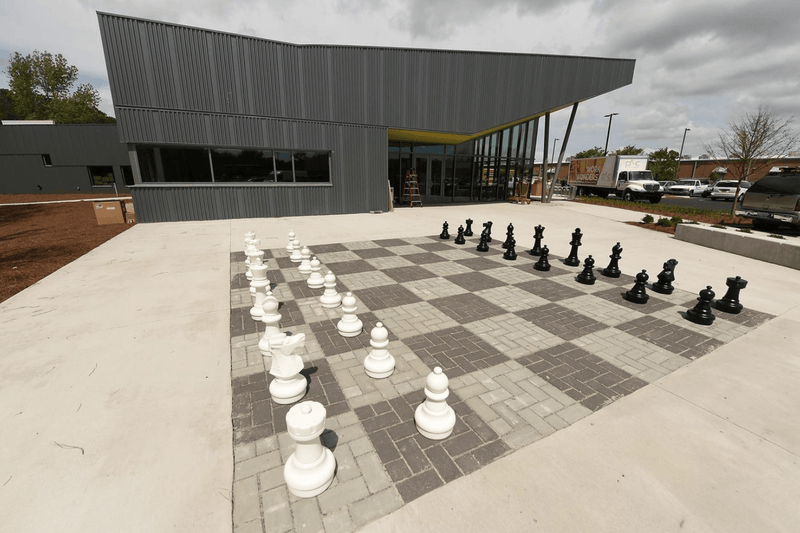 New Pine Valley Library Installs Giant Chess Set