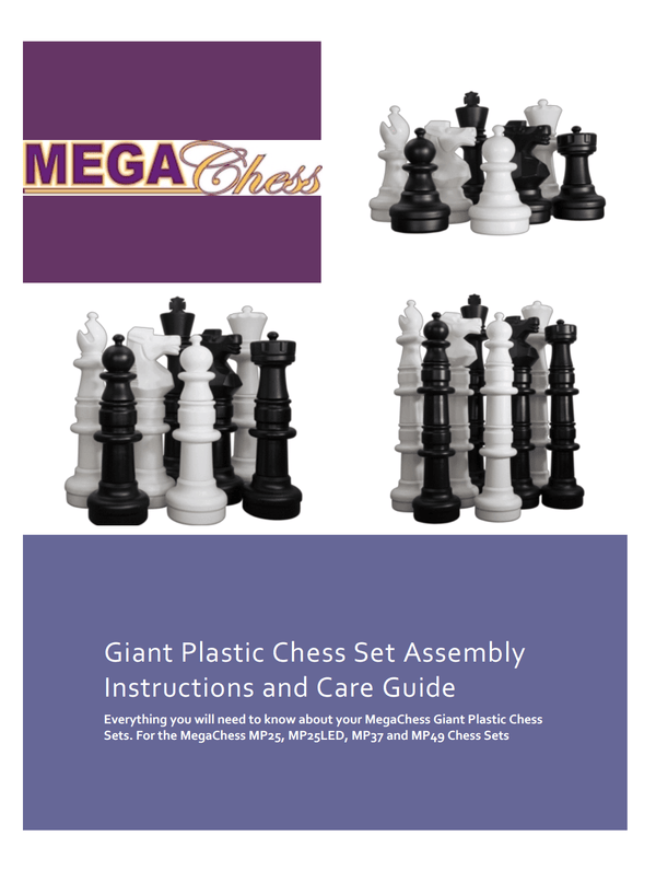 MegaChess Giant Plastic Chess Set Assembly Instructions and Care Guide