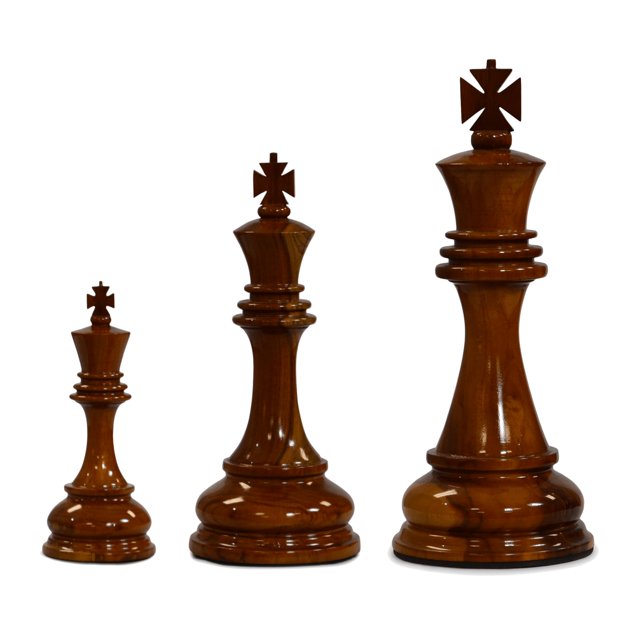 8", 12", and 16" Teak Giant Chess Sets | MegaChess
