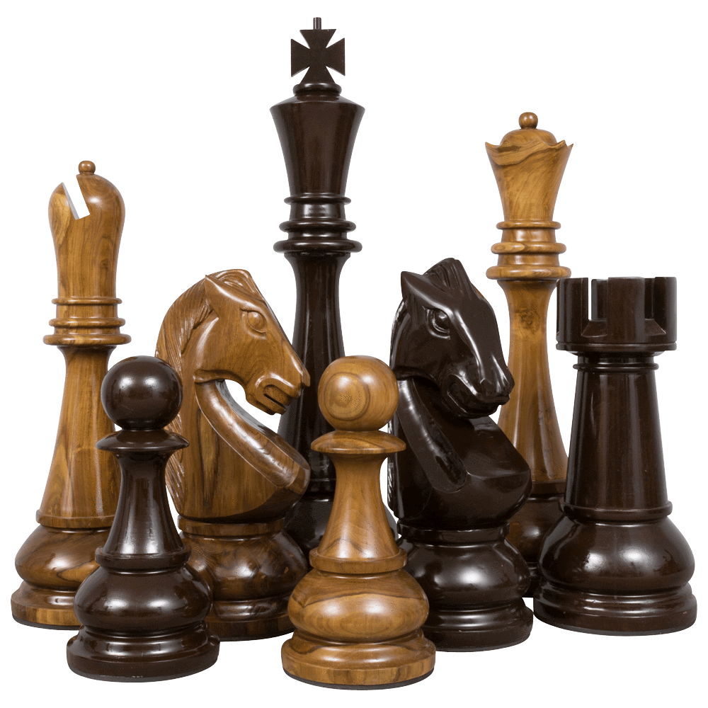 48" Teak Giant Chess Set | MegaChess