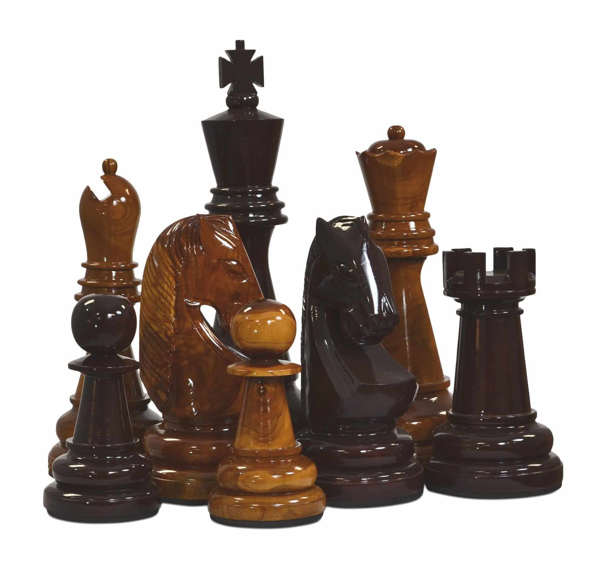 24" Teak Giant Chess Set | MegaChess