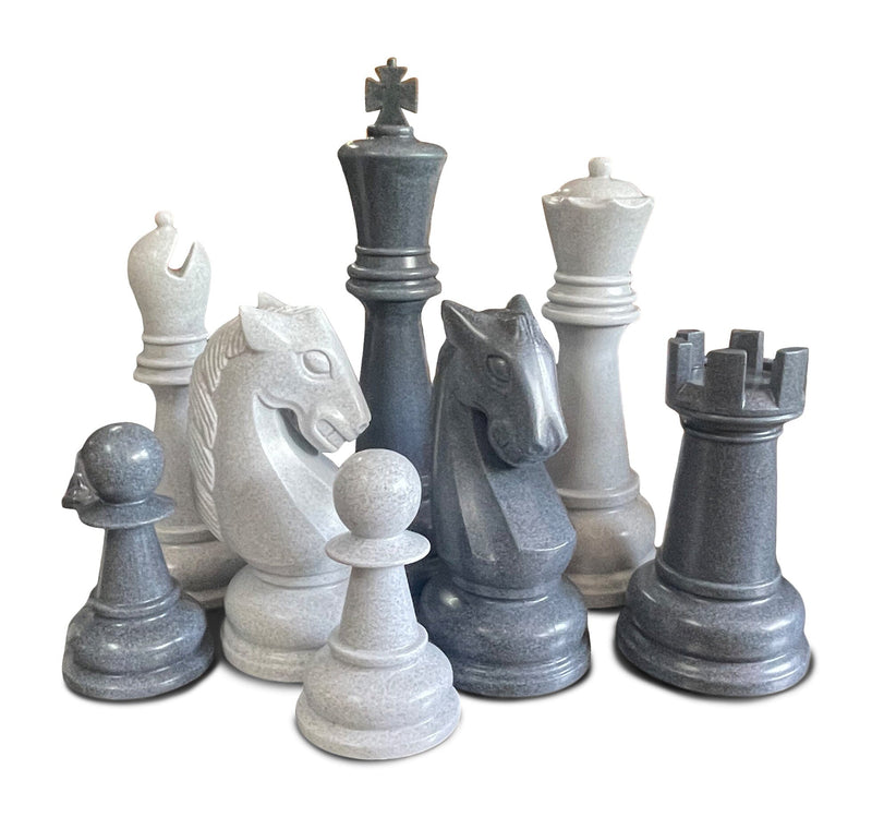 MegaChess 38-Inch Perfect Chess Set - Stone Gray Edition |  | MegaChess.com