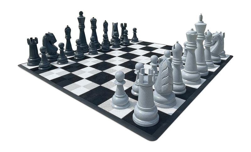 MegaChess 48-Inch Perfect Chess Set - Stone Gray Edition |  | MegaChess.com