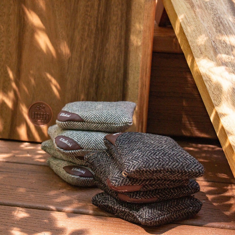 Elakai Outdoor Cornhole Bags 6-in Herringbone Cornhole Bags | Premium All-Weather Collection