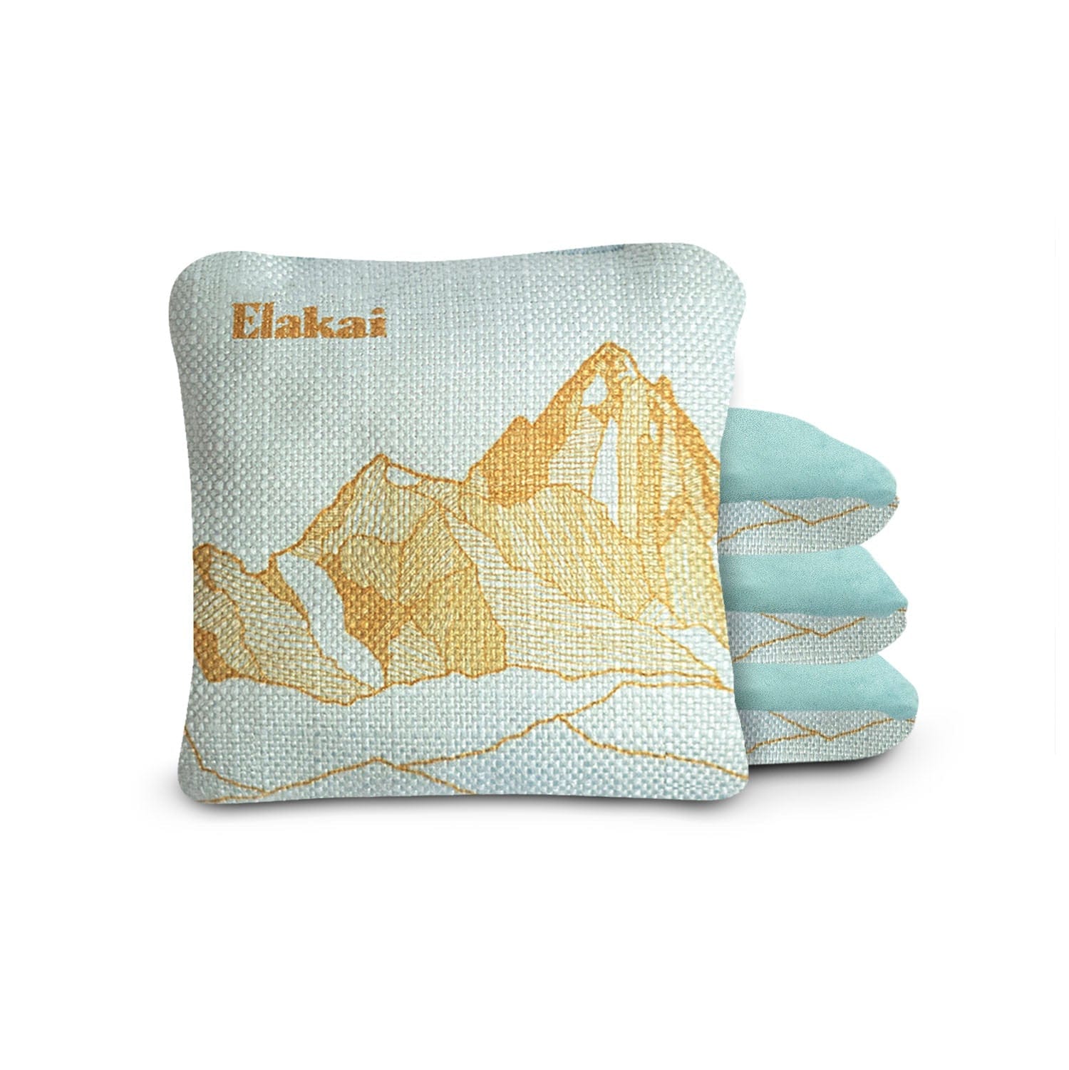 Elakai Outdoor Cornhole Bags Light Blue Mineral 6-in Dual-Sided Cornhole Bags | Mt. Elakai Design Collection