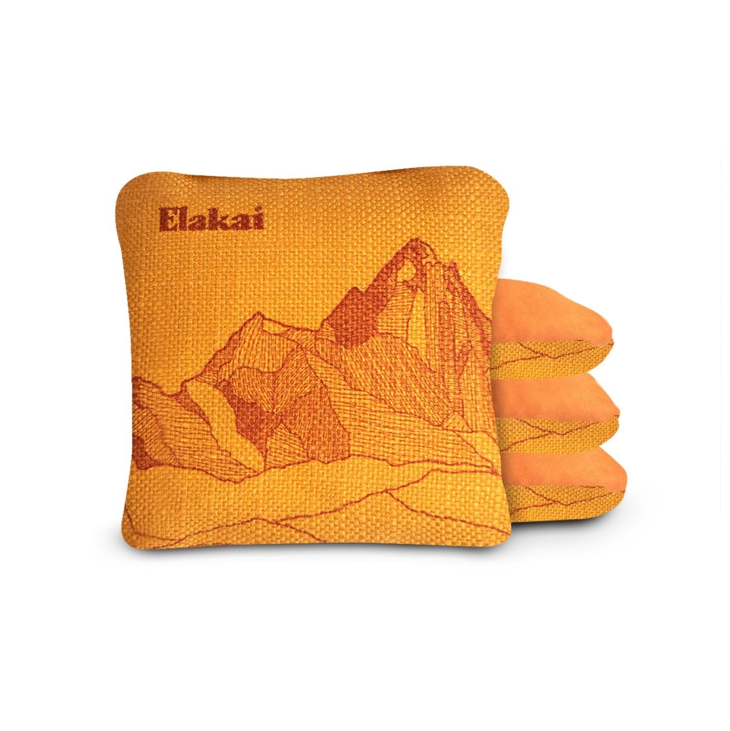 Elakai Outdoor Cornhole Bags Marigold Yellow 6-in Dual-Sided Cornhole Bags | Mt. Elakai Design Collection