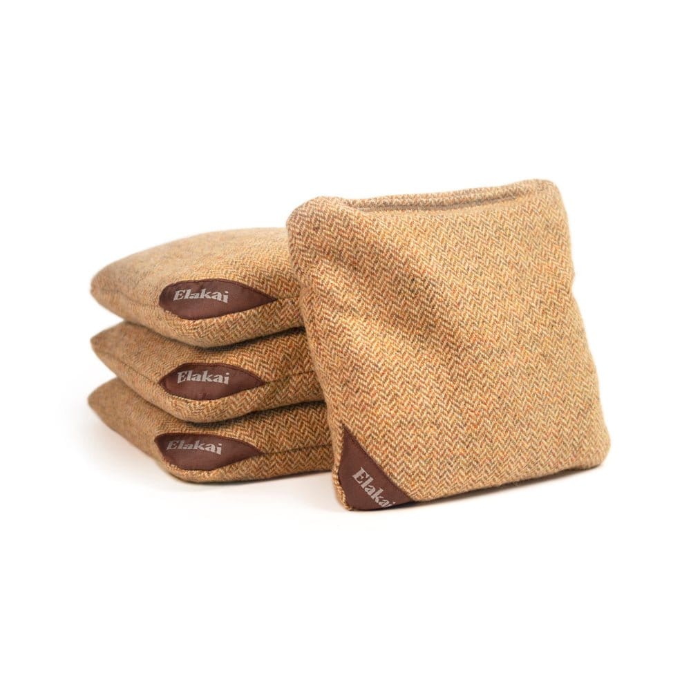 Elakai Outdoor Cornhole Bags Yellow Ochre 6-in Herringbone Cornhole Bags | Premium All-Weather Collection